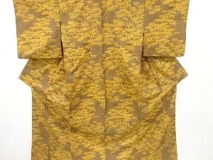 アンティーク　竹笹模様本場大島紬着物（染）